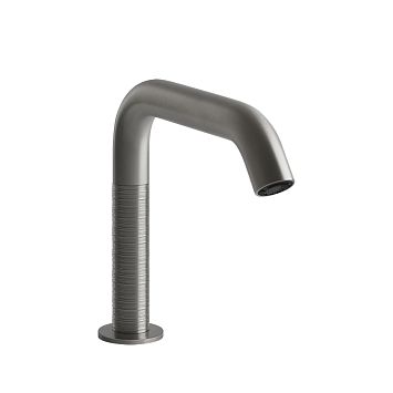 Gessi 316 Trame Смеситель для раковины, электронный, с кран-фильтром для регулировки температ и напора воды, высота излива 150 мм., Steel Brushed
