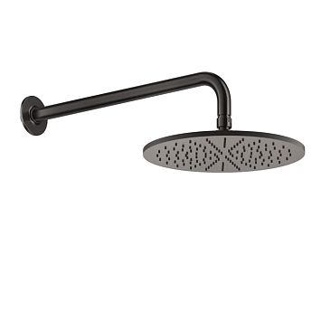 Gessi Inciso Душевая головка настенная, шарнирная на 1/2, 300мм, brushed black metal pvd
