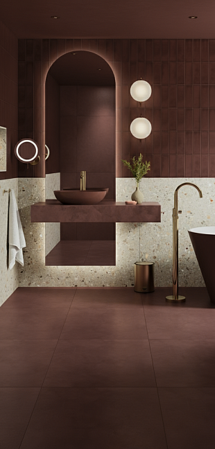 Керамогранит Art&Natura Moderno Stucco Burgundy Matt 60x120