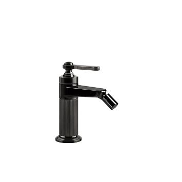 Gessi Venti20 Смеситель для биде на 1 отверстие, однорычажный, в комплекте с донным клапаном, Black Metal PVD
