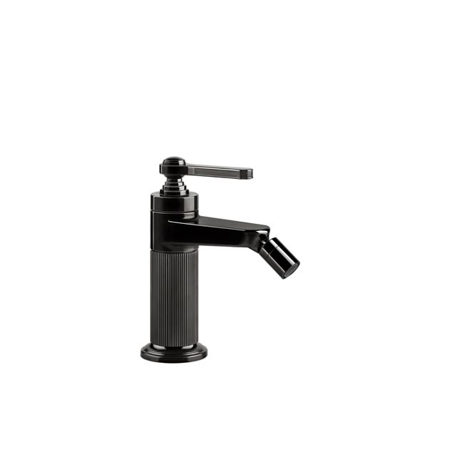 Gessi Venti20 Смеситель для биде на 1 отверстие, однорычажный, в комплекте с донным клапаном, Black Metal PVD