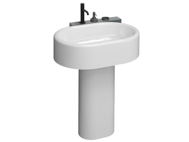 Cielo Itaca Полка-подставка 42x16x8, с отверстием под смеситель, цвет: Fumo