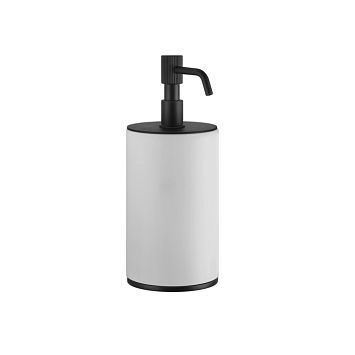 Gessi Venti20 Дозатор для жидкого мыла настольный, белый, фурнитура черный матовый