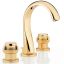 THG Diplomate Royale Смеситель для раковины на 3 отверстия, с донным клапаном, цвет: полированное золото