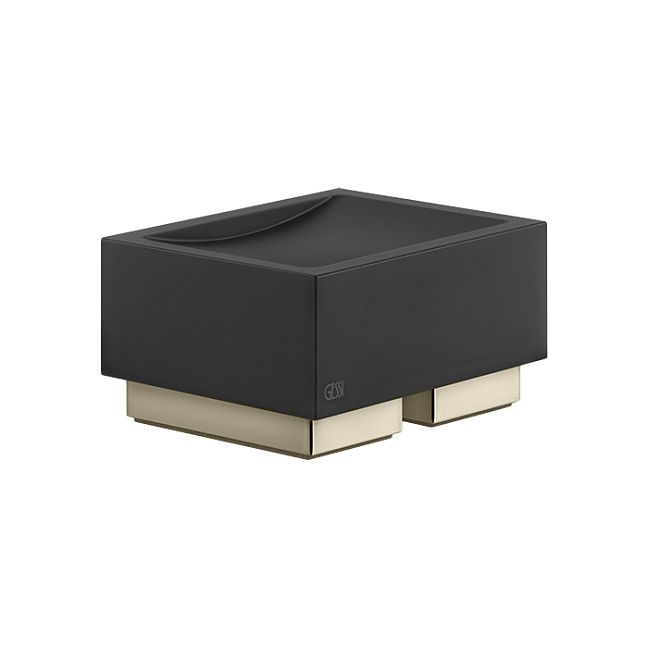 Gessi Rettangolo Мыльница настольная черная, Warm Bronze Br PVD
