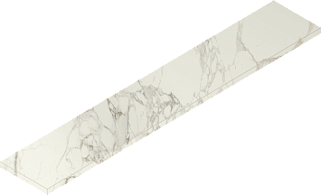 Italon Керамогранитная ступень Charme Deluxe Scalino Ang. SX Arabescato 33х160 Nat