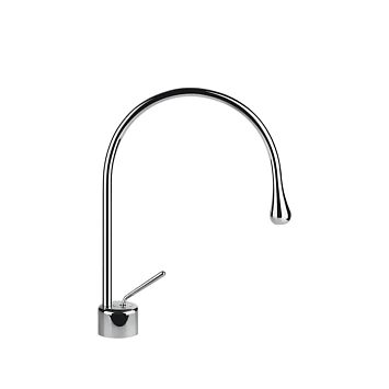 Gessi Goccia Смеситель для раковины на 1 отверстие, излив 244мм R=125, хром