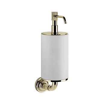 Gessi Venti20 Дозатор для жидкого мыла подвесной, белый, фурнитура Brass PVD