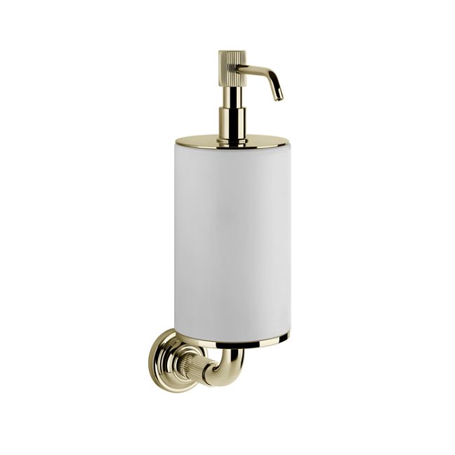 Gessi Venti20 Дозатор для жидкого мыла подвесной, белый, фурнитура Brass PVD