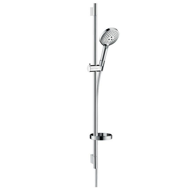 Душевой набор Hansgrohe Raindance Select S: штанга 90см., ручной душ 120, 3jet (Rain, RainAir, WhirlAir), мыльница, шланг, цвет: хром