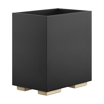 Gessi Rettangolo Корзина для мусора черная, Brass Brushed PVD