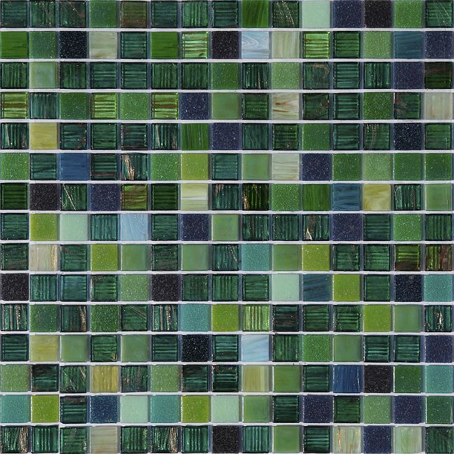 ART NATURA Смесь из стеклянной мозаики Primavera 2x2 Зеленые джунгли матрица 322х322 на пленке