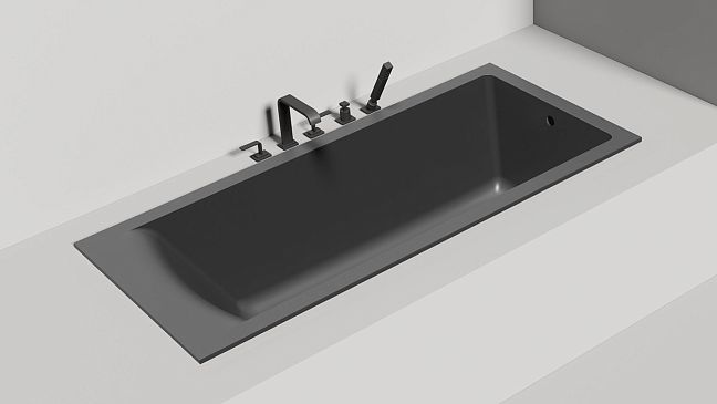 Ванна встраиваемая Cascata 170x70, матовая, покраска по RAL полностью