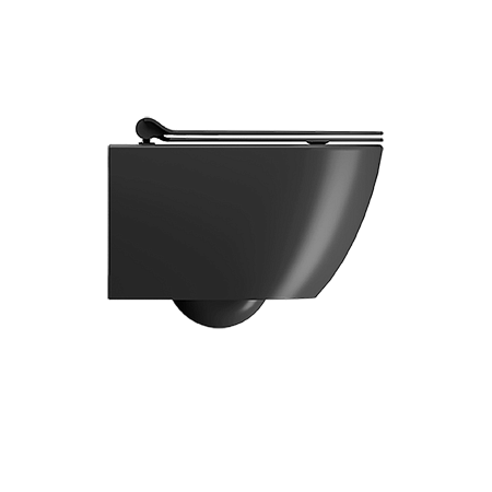 Унитаз Pura безободковый с водоворотной системой смыва Swirlflush фаянсовый черный матовый (881626)