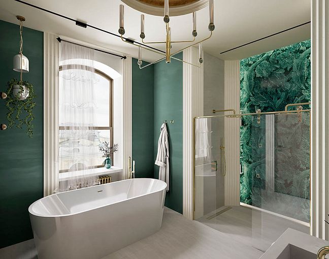 Керамогранит Emil Ceramica Tele Di Marmo Revolution Acanto Verde Saint Denis Lappato 120x278