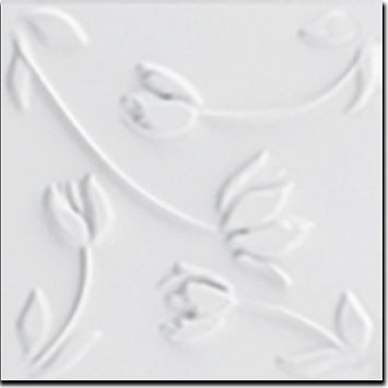 Керамическая плитка LaDiva Сeramiche Eugenia Quadrato Tulipani Latte Lucido 15x15