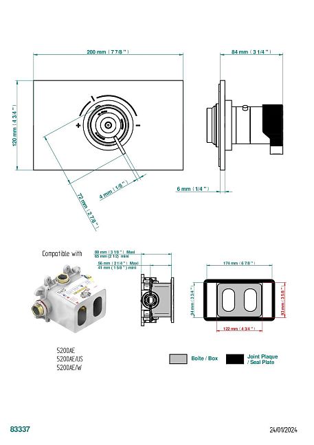 Ручка регулировки THG Zoom.7 для термостата THG, арт.5100A 1/2" и 5200A 3/4"