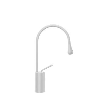 Gessi Goccia Смеситель для раковины на 1 отверстие, высокий, излив 174мм R=90, белый