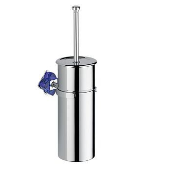 THG P&eacute;tale de cristal bleu Ёршик для туалета, подвесной, цвет: хром/синий хрусталь