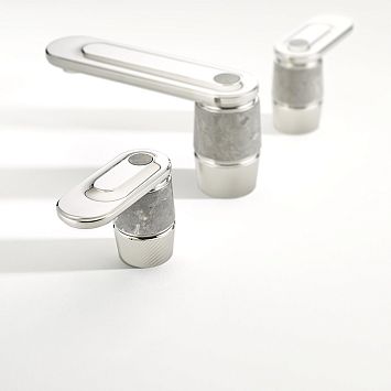 THG CORVAIR A MANETTES FIOR DI BOSCO Смеситель для раковины на 3 отверстия, с донным клапаном, цвет: хром