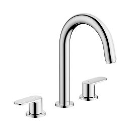 Hansgrohe Vernis Blend Смеситель для раковины на 3 отверстия со сливным гарнитуром хром купить в Москве: интернет-магазин StudioArdo