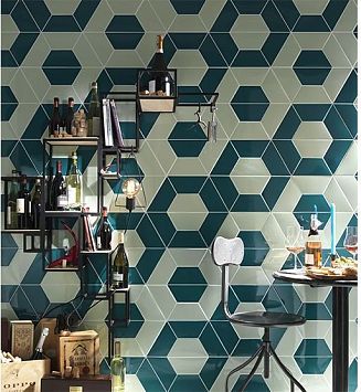 Керамогранит Tonalite Trapez Matt Teal 23X10 Matt