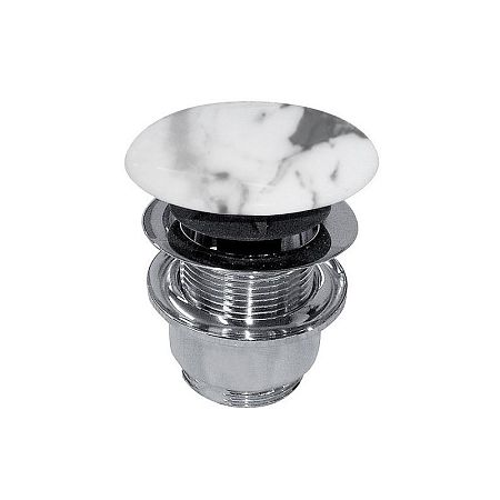 Cielo Донный клапан без перелива, с керамической накладкой, отделка CS (Carrara Statuario)