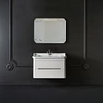 Раковина KERASAN WALDORF керамическая 80х55см, c 1 отверстием под смеситель, белая, цвет заглушки - хром купить в Москве: интернет-магазин StudioArdo