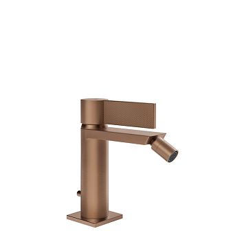 Gessi Inverso Diamantato Смеситель для биде с донным клапаном и соединительными шлангами, Copper Brushed PVD