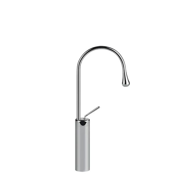 Gessi Goccia Смеситель для раковины на 1 отверстие, высокий, излив 174мм R=90, хром