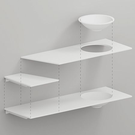 Salini Costa Столешница конструктор по индивидуальным размерам 200х70х1,5
 (цена за 1м2)
 из материала S-Stone, цвет белый матовый