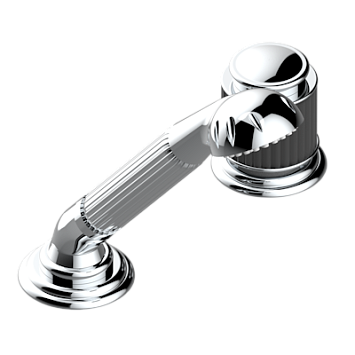 Смеситель THG Jaipur Black Onyx устанавливаемый на борту с ручным душем с ручкой одновременной регулировки – потока/температуры