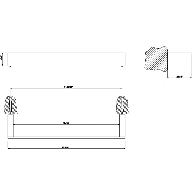 Gessi Rettangolo Полотенцедержатель 30см, хром