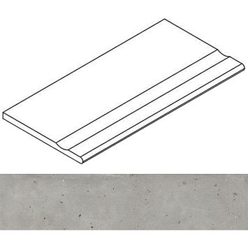 Italon Бордюр из керамогранита Avantgarde Silver Bordo 30x120 Svasato Round