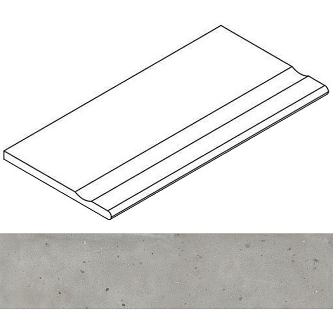 Italon Бордюр из керамогранита Avantgarde Silver Bordo 30x120 Svasato Round