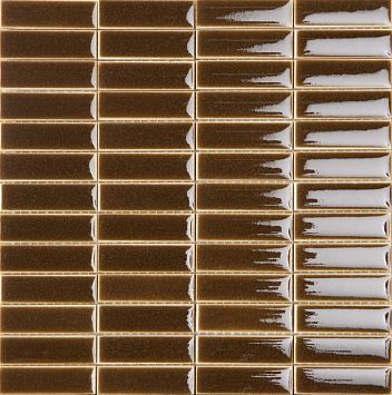Italon Керамогранитная мозаика Surface Wall Project Brown Brick 28,4x29,9x0,85 Глянцевая