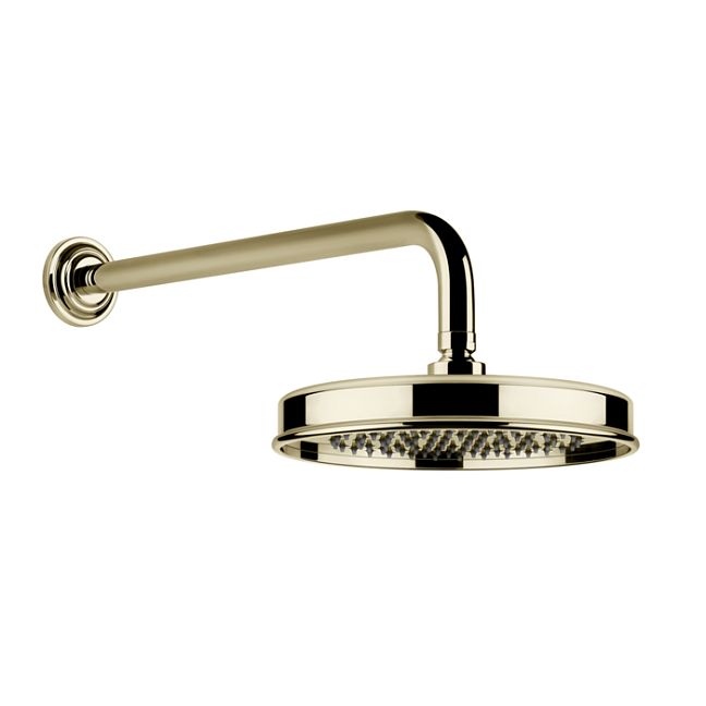 Gessi Venti20 Верхний душ 200 мм., с настенным держателем 389 мм., Brass PVD