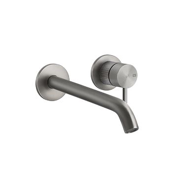 Gessi 316 Встраиваемый смеситель для раковины с изливом 200-170мм (внешняя часть), steel brushed