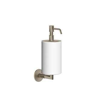 Gessi Anello Дозатор для жидкого мыла настенный белый, Finox Brushed Nickel