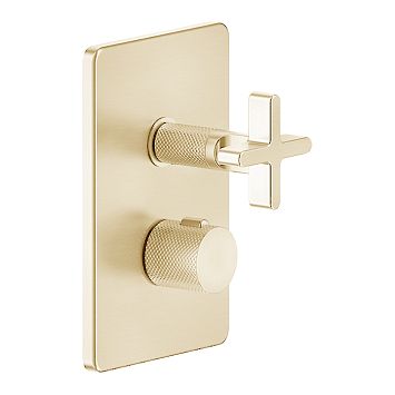 Gessi Inciso Встраиваемый термостатический смеситель на 1 источник, резьба 1/2 (внешняя часть), золото