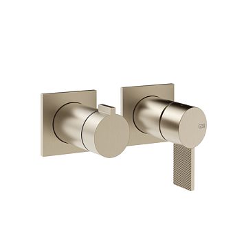 Gessi Inverso Diamantato Внешняя часть настенного смесителя для душа на 2 выхода, Finox Brushed Nickel