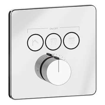 Gessi HI-FI Comfort Смеситель настенный встраиваемый, термостатический, с 3 запорными кнопками, хром