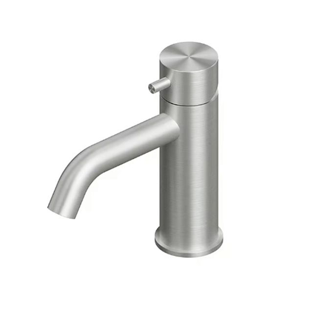 QuadroDesign Source 1201AS Смеситель для раковины на 1 отверстие из столешницы, цвет brushed stainless steel