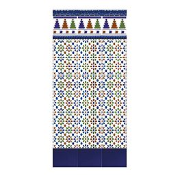 Керамическая плитка Ceramica Ribesalbes Zocalo Moldura Relieve Azul Valencia 5x20 купить в Москве: интернет-магазин StudioArdo