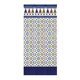 Керамическая плитка Ceramica Ribesalbes Zocalo Moldura Relieve Azul Valencia 5x20 купить в Москве: интернет-магазин StudioArdo