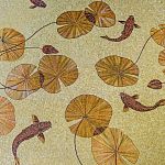 Художественное панно из мозаики ;Листья кувшинок  2315х2315 Art&Natura купить в Москве: интернет-магазин StudioArdo