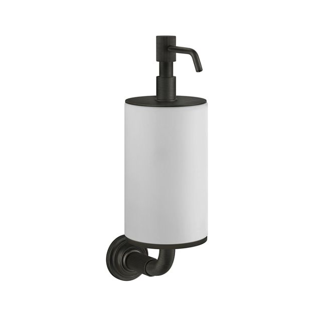Gessi Venti20 Дозатор для жидкого мыла подвесной, белый, фурнитура Aged Bronze