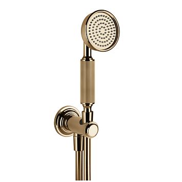 Gessi Venti20 Комплект для душа с ручным душем, шлангом 1500 мм., держателем с подводом воды, Warm Bronze PVD