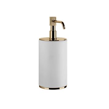 Gessi Venti20 Дозатор для жидкого мыла настольный, белый, фурнитура Warm Bronze PVD