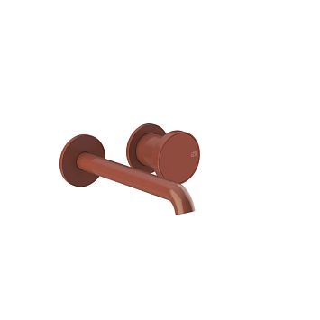 Gessi Origini Смеситель для раковины настенный встраиваемый, однорычажный, излив 171-201 мм., в компл с отделочной вставкой, Glossy Coral